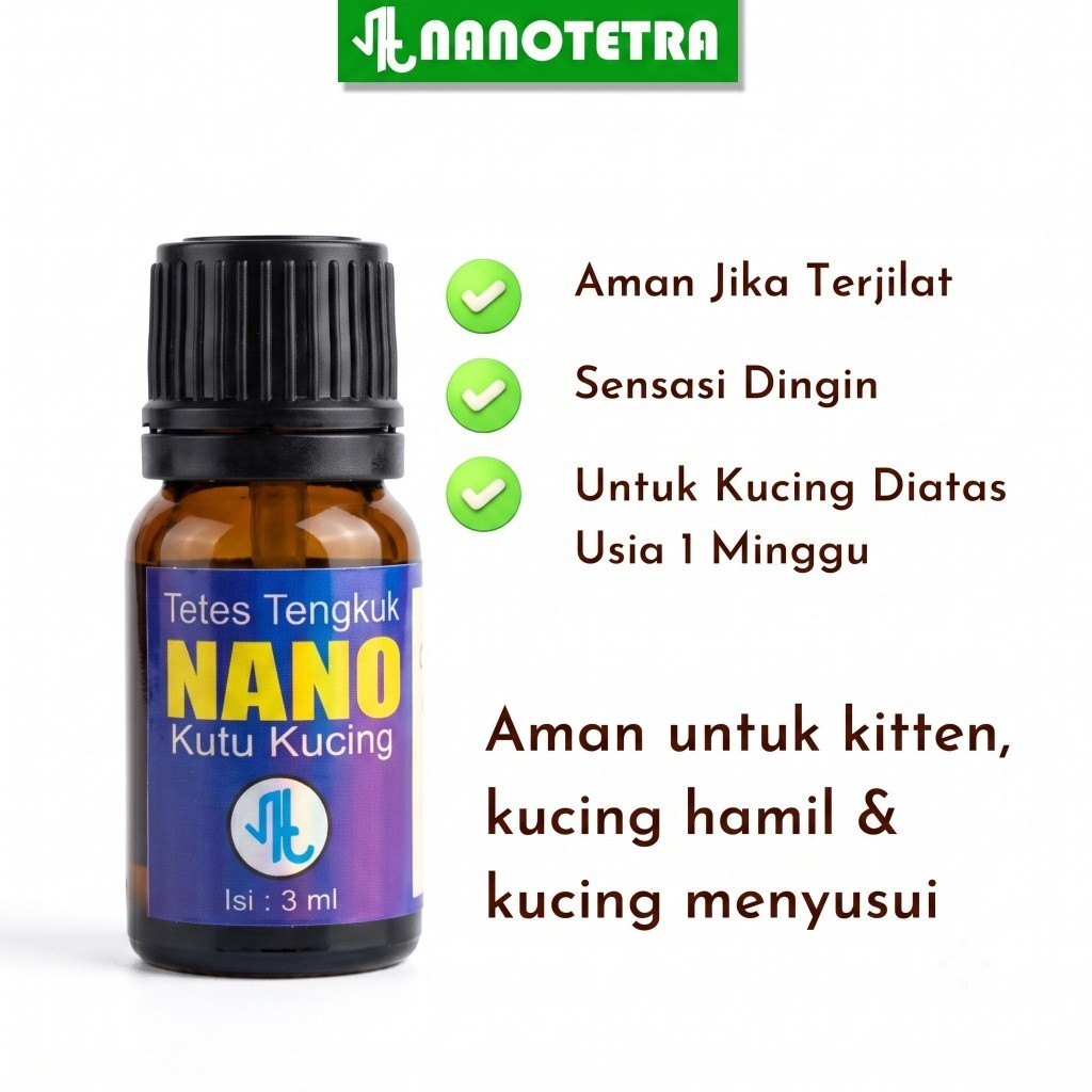 Nanotetra - NANO KUTU OBAT TETES KUTU KUCING AMPUH isi 3ml
