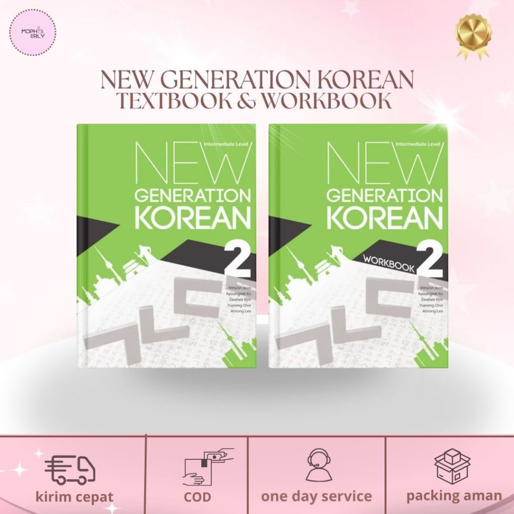 Buku Belajar Berbahasa Korea New Generation korean 2 Textbook & Workbook