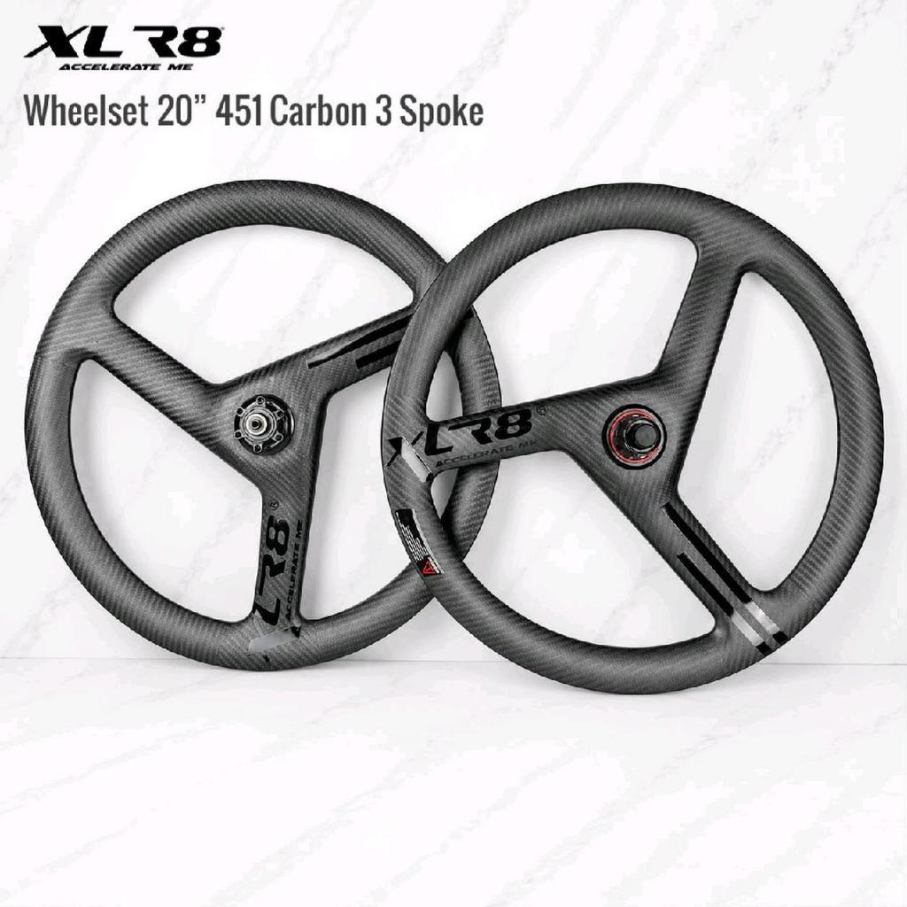 Wheelset XLR8 20 451 Carbon 3Spoke Seli 20inch Plus Palang 3