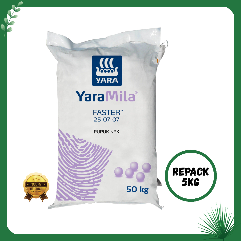 Pupuk NPK Yaramila Faster 25-7-7 5 Kg