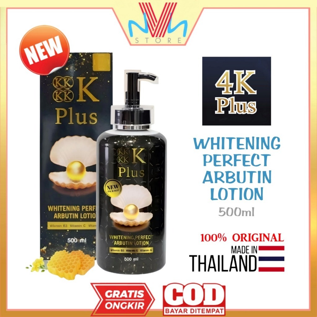 4K PLUS WHITENING PERFECT ARBUTIN LOTION 500ml - BODY LOTION - ORIGINAL THAILAND