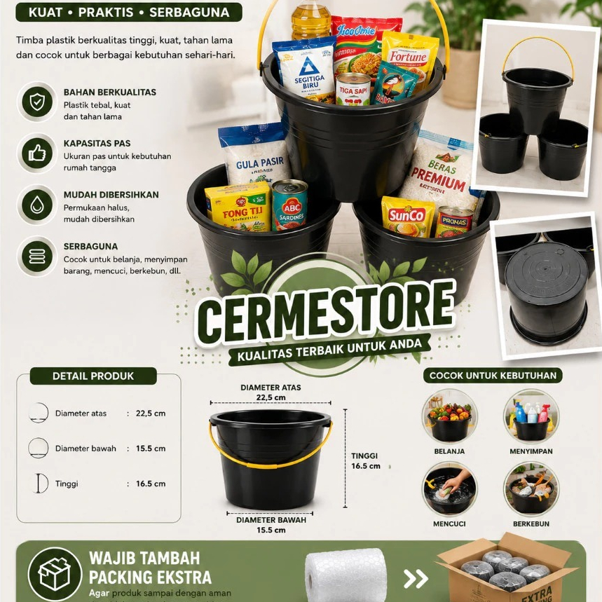 SID EMBER HITAM KECIL / TIMBA 2 L / EMBER KECIL / EMBER PLASTIK