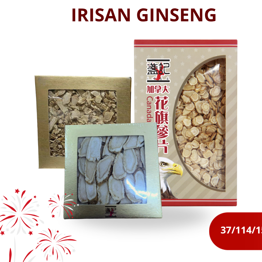 Irisan Ginseng Canada Iris Yong Sem import Gingseng Iris Premium 100% asli
