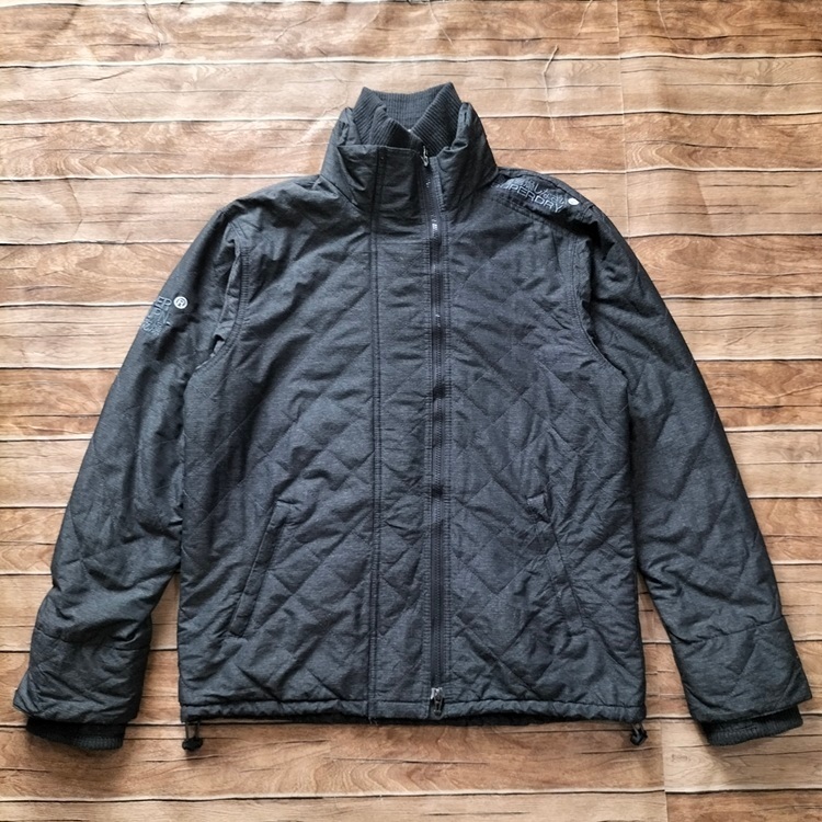 SUPERDRY Windcheater Quilted Polar Jacket size XL Dark Gray