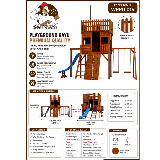 Playground Kayu Type Zero