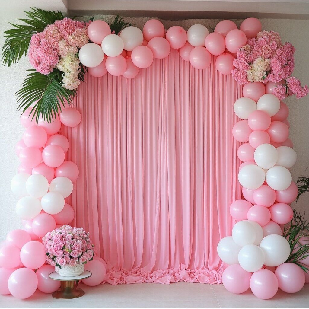 Backdrop Dekorasi elegant Lamaran Lebar 3meter