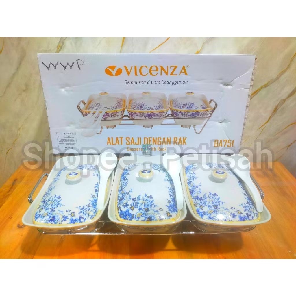 Vicenza Prasmanan Casserole BA751 Ayana / Prasmanan Set Vicenza / Wadah Saji Keramik Vicenza Ayana /