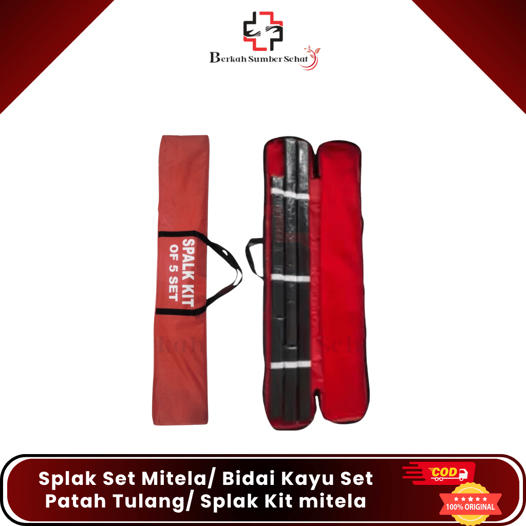 Spalk set + 5 mitela P3K / Bidai Set Patah Tulang/ Splak Set Mitela PMR