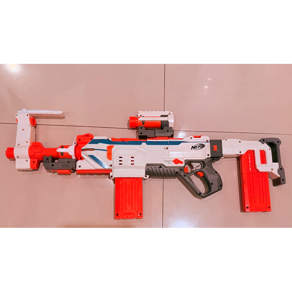 The Nerf Modulus Regulator is a fully motorized toy foam