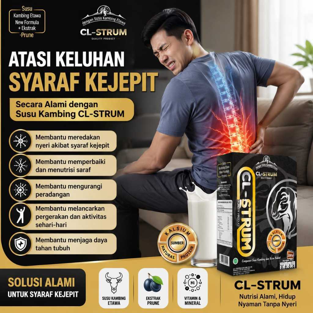 Susu Syaraf Kejepit Paling Ampuh Peradangan Clstrum Etawa Plus Herbal CL-STRUM