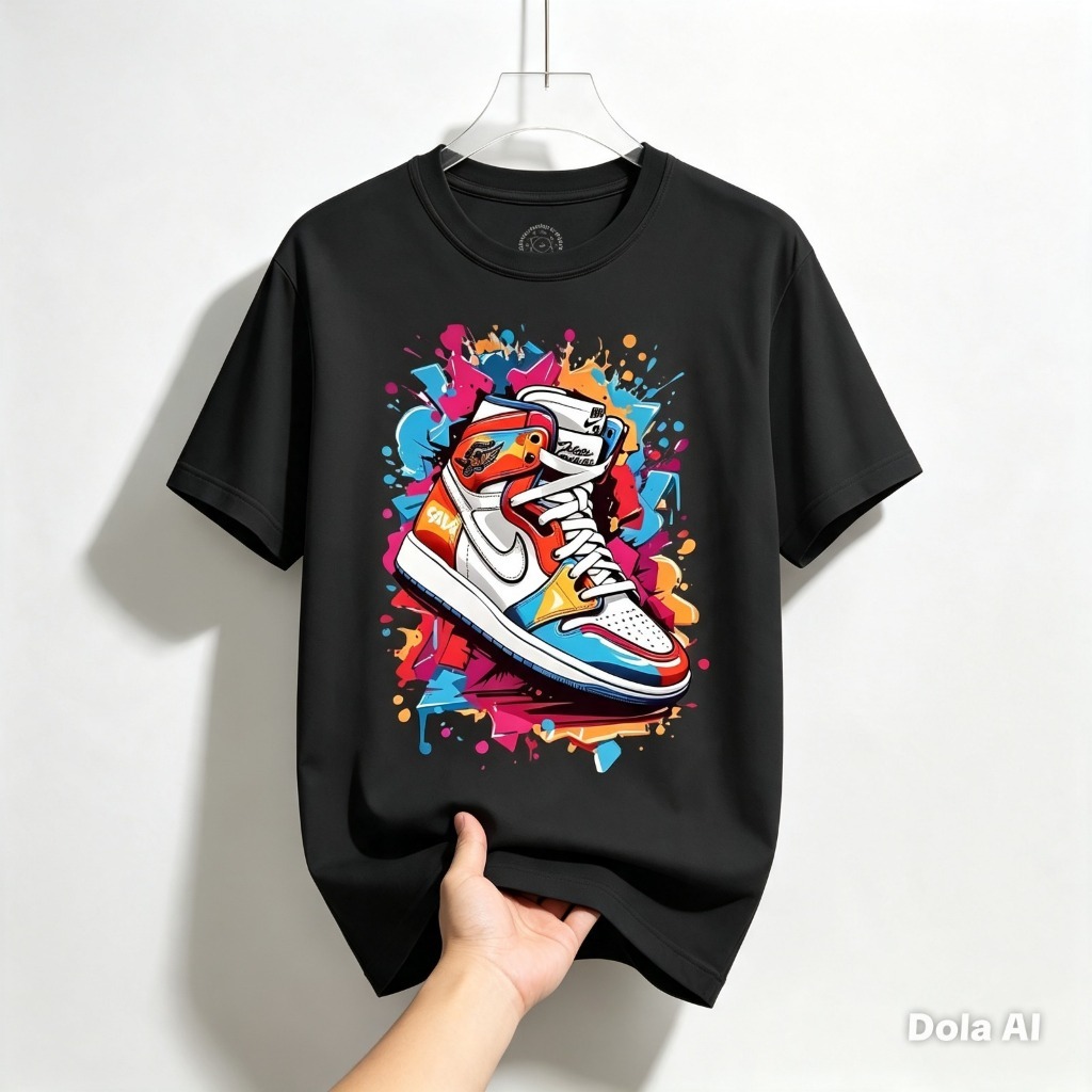 Baju Colored Air Jordan DT0371 Pria Wanita Kaos Distro Premium Original 3D Graphic T-Shirt Unisex Ca