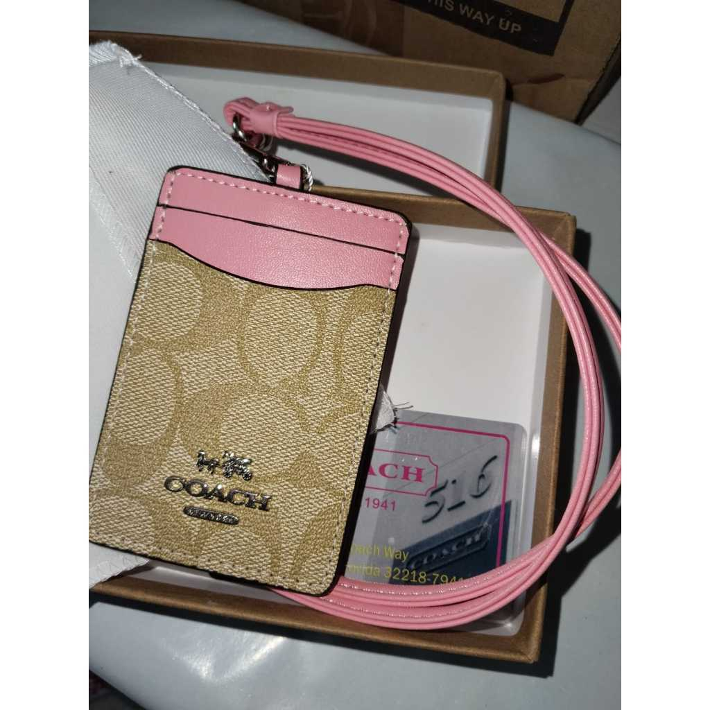 COACH lanyard/ Kartu kerja/pemegang kartu id /Dompet Lipat Wanita Mini Motif Bunga