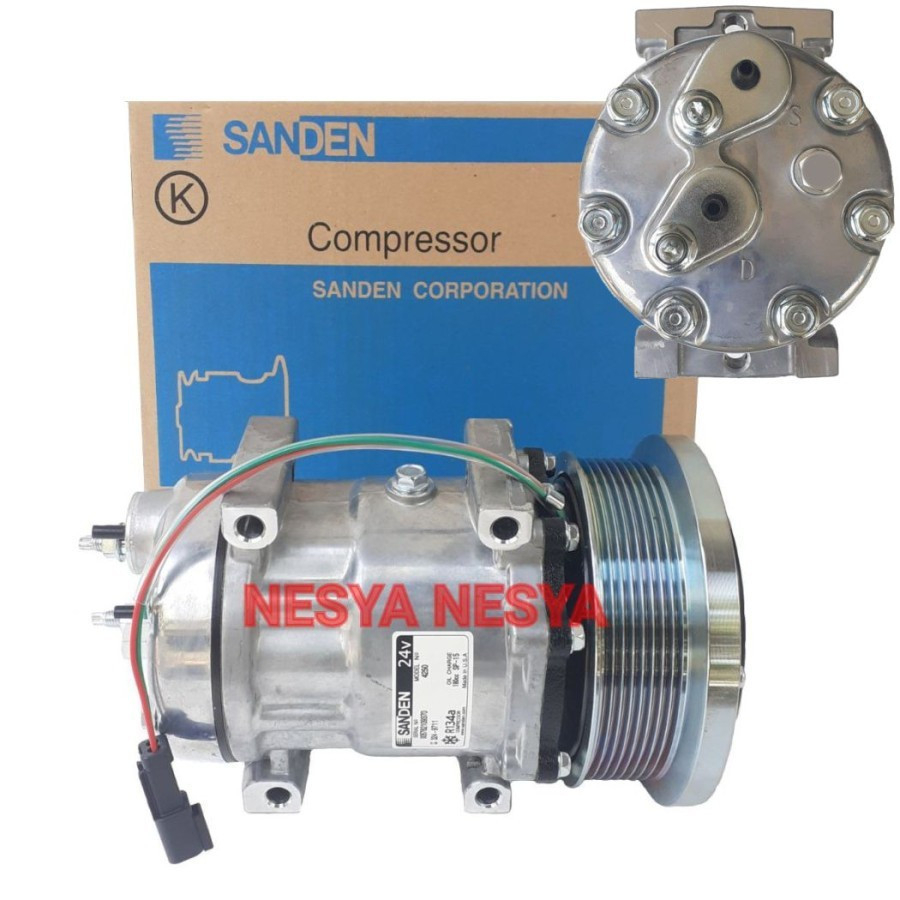 Compressor Compresor Kompressor Kompresor AC SANDEN SD7H15 untuk Alat Berat BullDozer Bull Crawler D