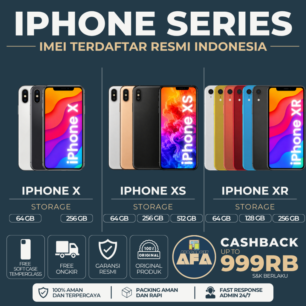 iPhonee X | XR | XS MAX 256GB 128GB 64GB | Second Original Fullset Garansi Resmi Indonesia