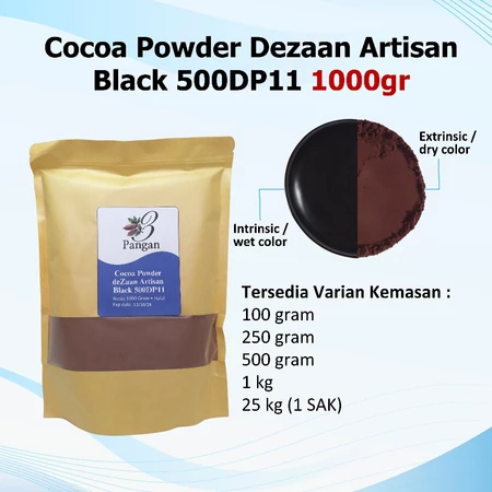 Cocoa Powder Dezaan Artisan Black 500DP11 | Cocoa Powder Untuk Biscuit Dough Roti & Dessert | Origin
