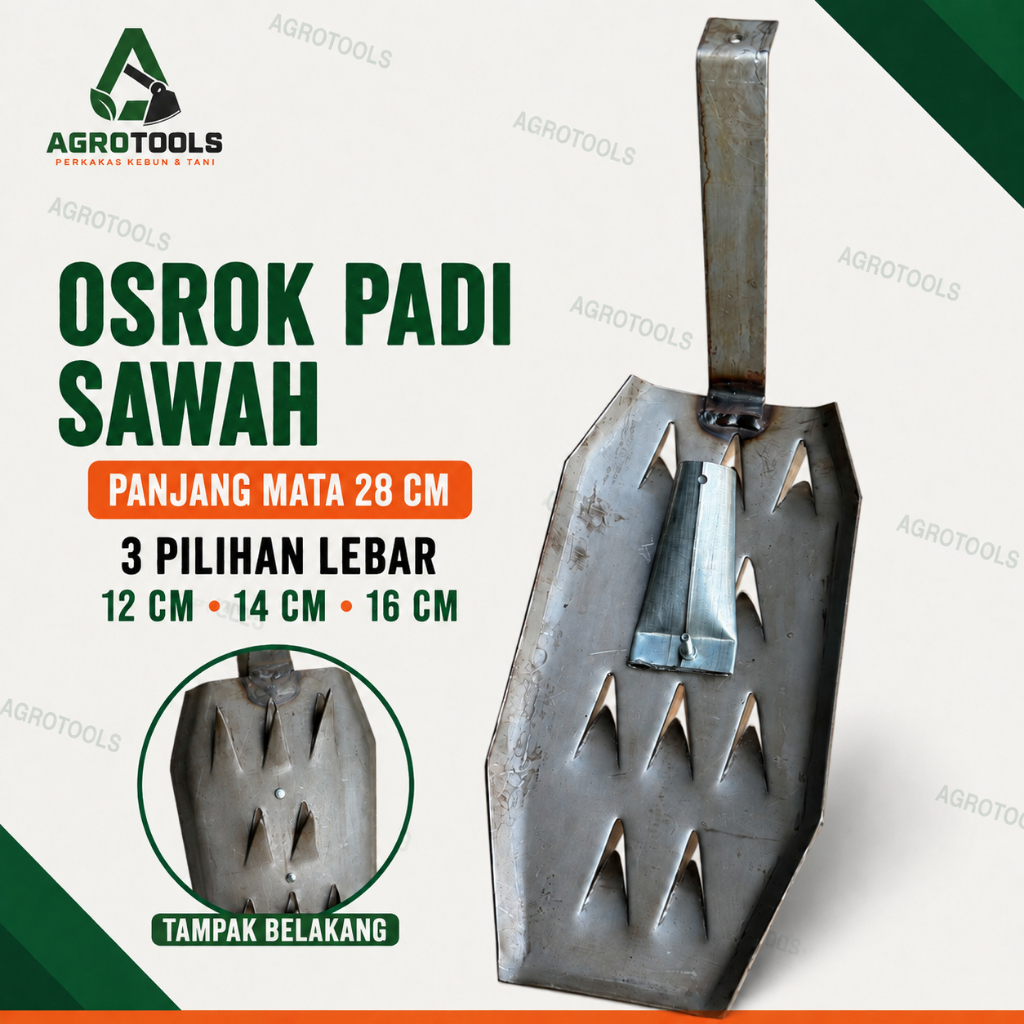 Agrotools Osrok Garuk Sorok Padi Besi Manual  Alat Maton Paton dan Rumput Sawah AT11