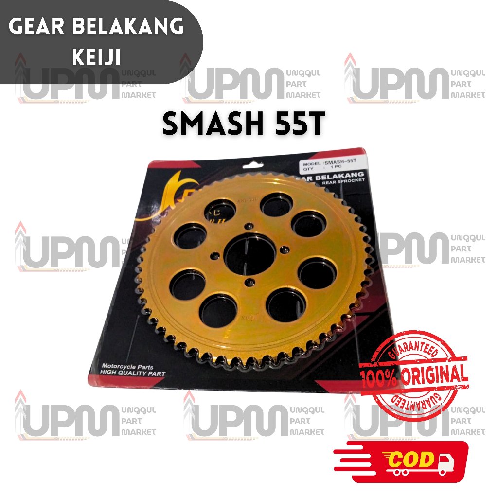 GEAR BELAKANG SMASH 55T GIR SPROCKET KEIJI GOLD