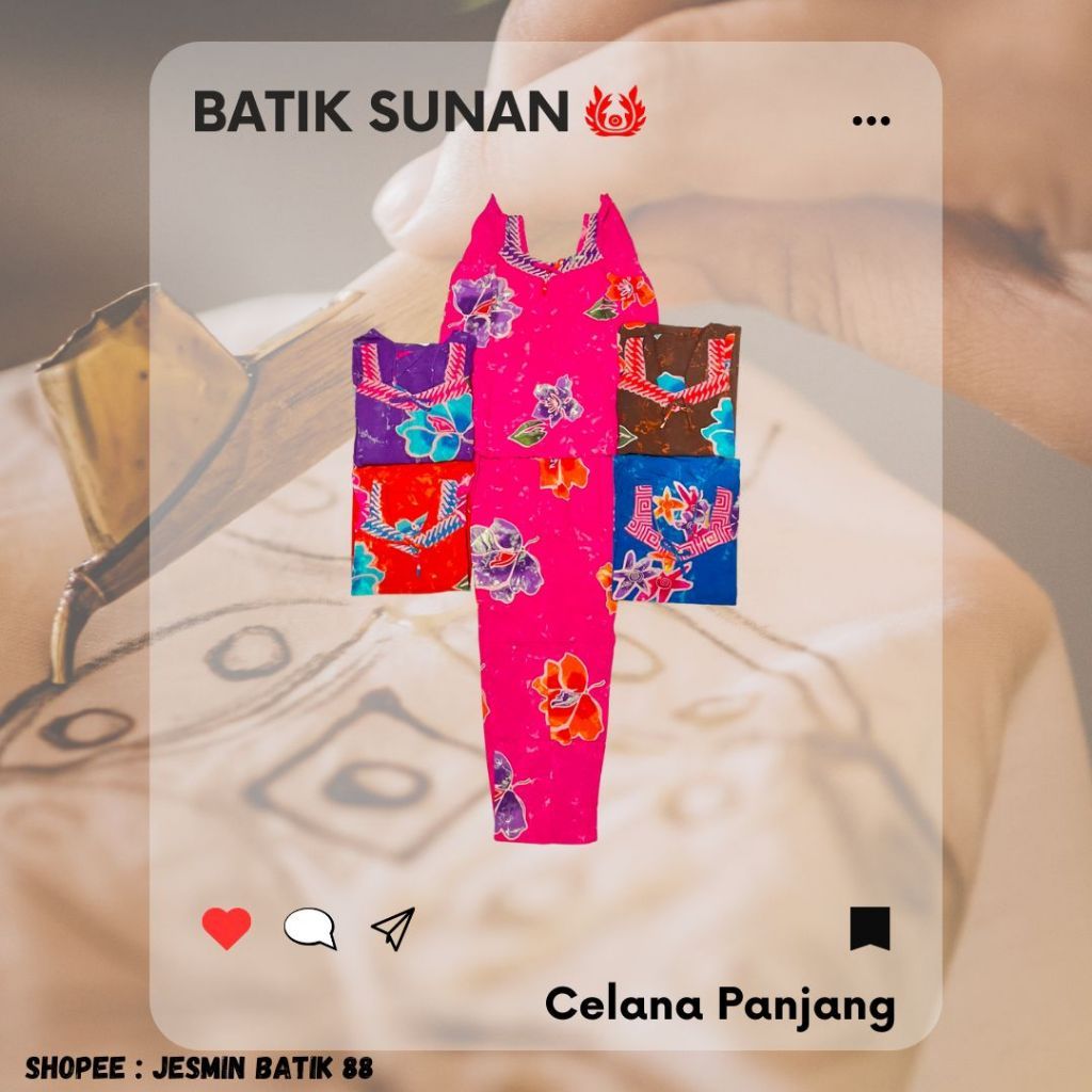 Batik Sunan Celana Panjang Tangan Pendek ABG REMAJA AR