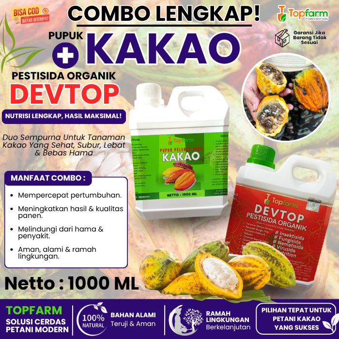 Pupuk Kakao / Pupuk Buah Kakao / Pupuk Kakao Cepat Berbuah / Pupuk Pelebat Pembesar Buah Kakao / Oba