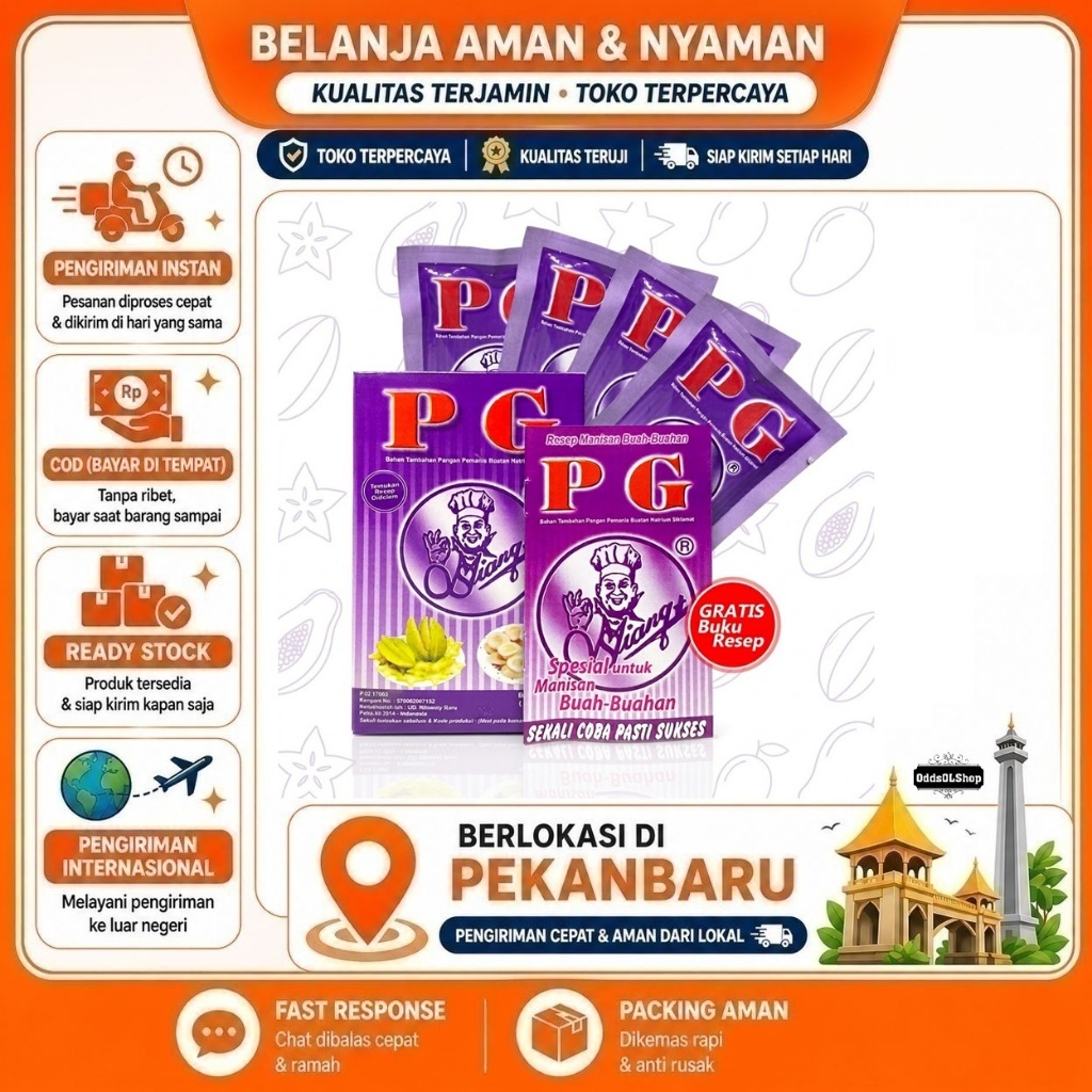 PG Penggurih Bahan Tambahan Pangan Pemanis Buatan Natrium Siklamat Bumbu Untuk Buah Rujak Gado-gado