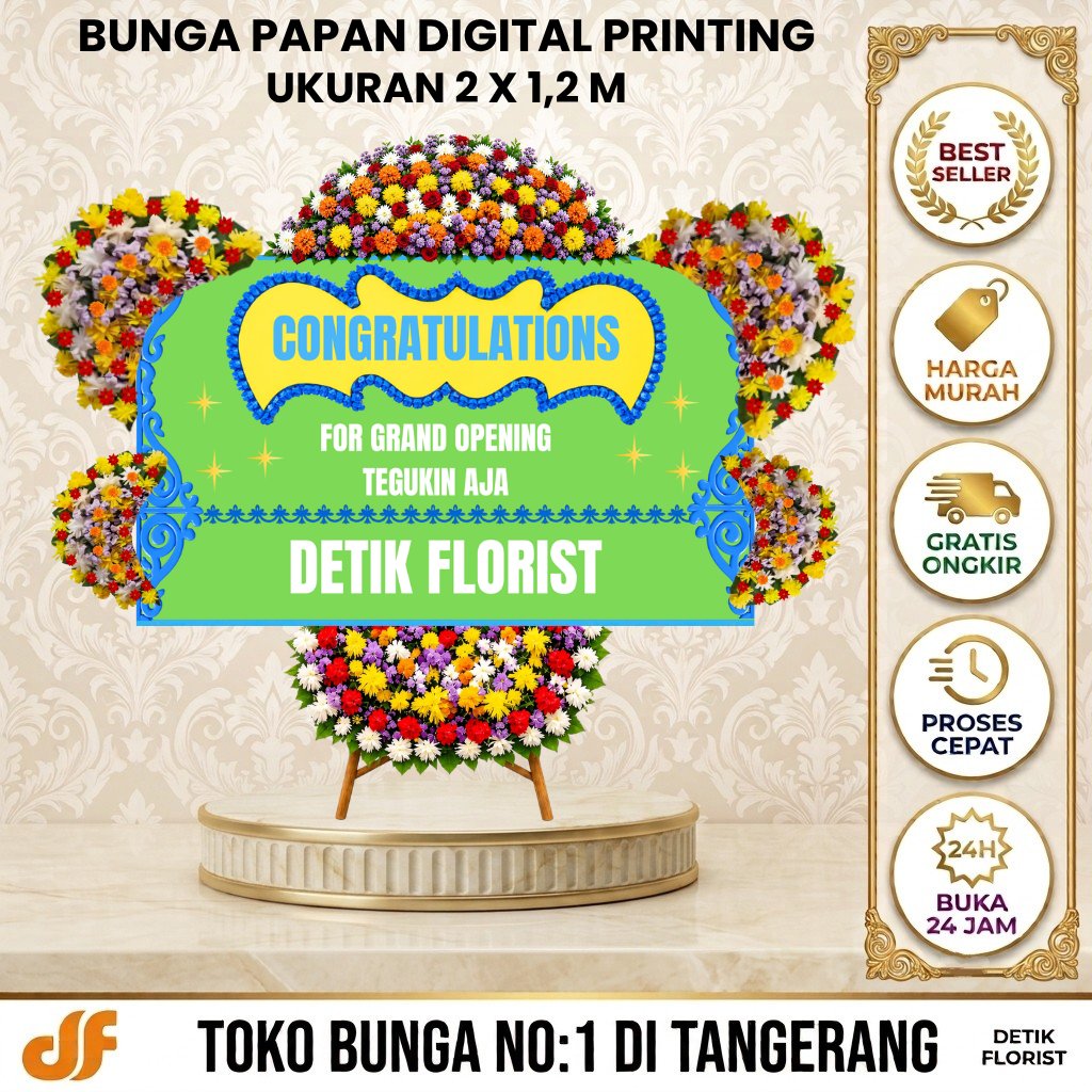 Karangan Bunga Papan Digital Printing Order Mudah, Siap Kirim Hari Ini