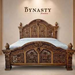 Ranjang Kayu Jati Dipan Tempat tidur(gebyok JATI ASLI)