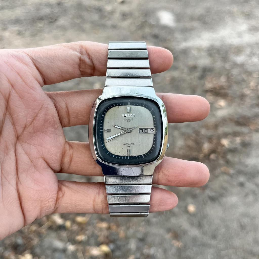Jam seiko 5 automatic grey original