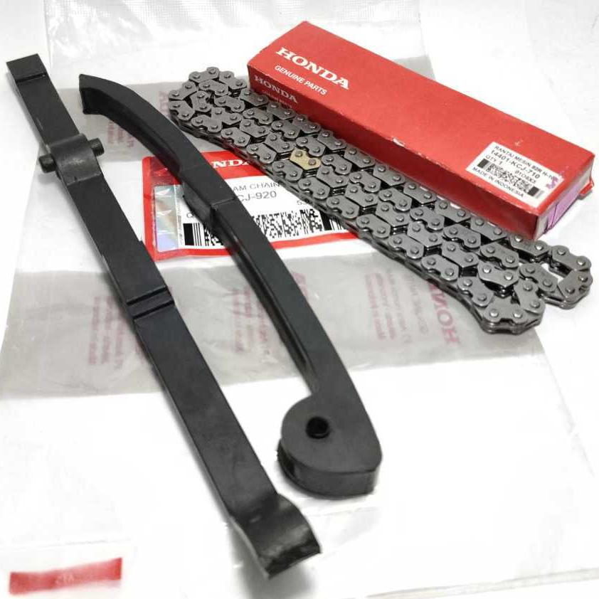 Rantai Keteng Tiger Revo Lama Megapro Lama + Karet Lidah Tensioner Bantalan Honda KCJ Motor Mesin