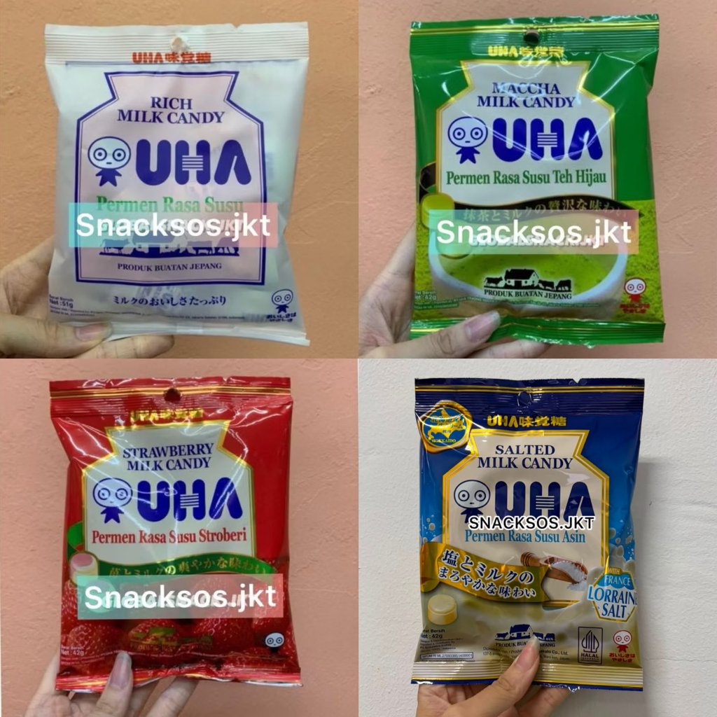 42g UHA Permen Strawberry / Matcha / Rich Milk / Salted Milk Candy