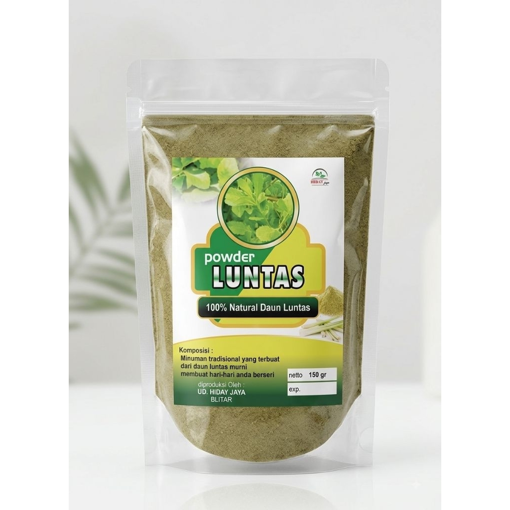 Bubuk Daun Luntas 100g | Serbuk Daun Luntas Herbal | Daun Luntas Kering