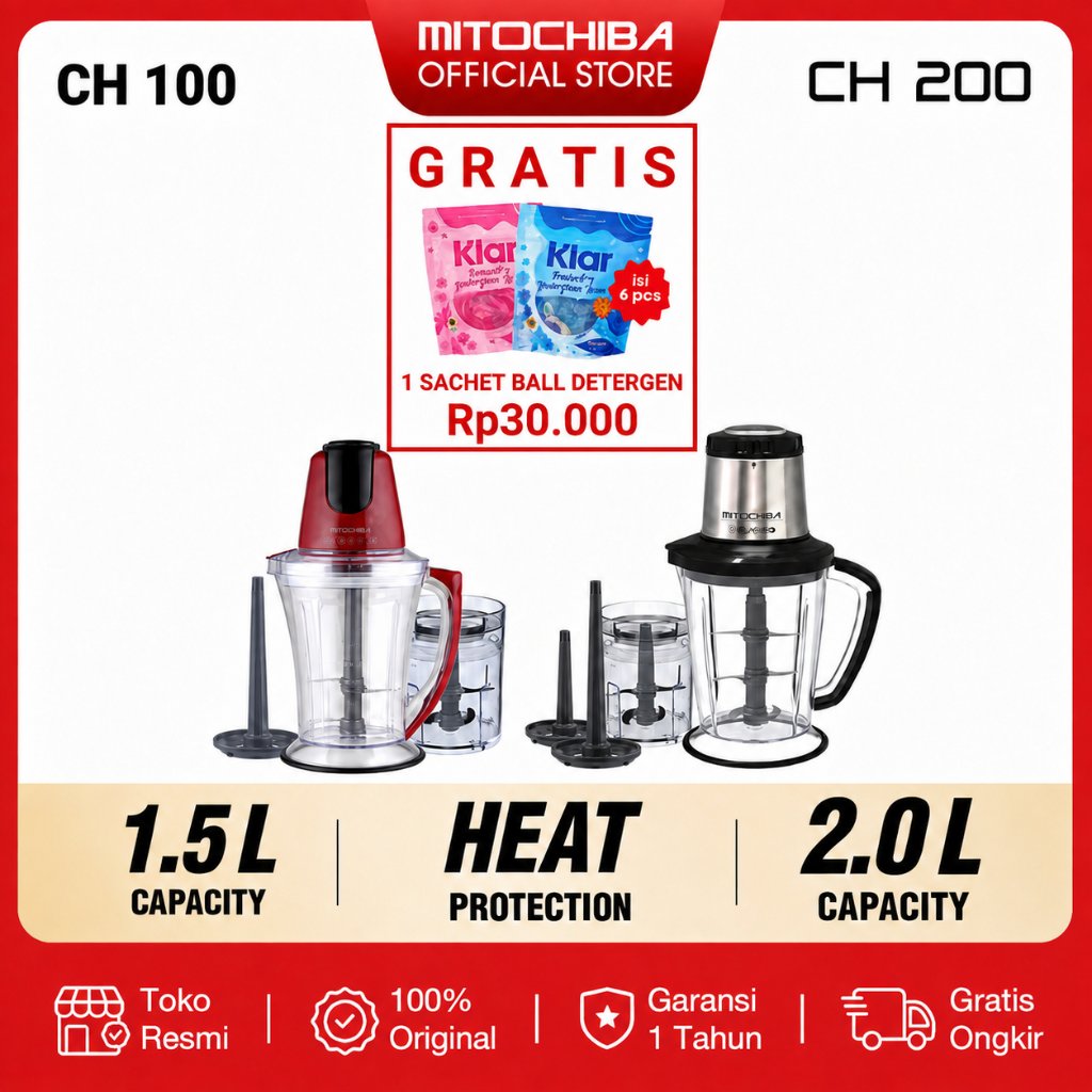 Food Chopper Mitochiba CH 200 Penggiling Daging Mitochiba Penggiling Bumbu Mitochiba CH-200