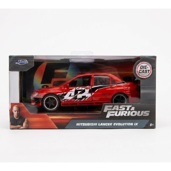 JADA FAST & FURIOUS MITSUBISHI LANCER EVOLUTION IX FAST FURIOUS 25TH SKALA 1:32 ORIGINAL JADA DIECAS