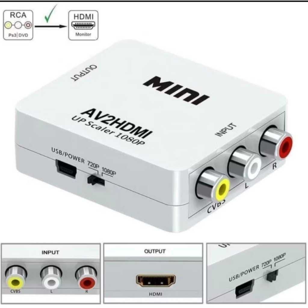 RCA TO HDMI CONVERTER / AV2HDMI / CONVERTER RCA TO HDMI