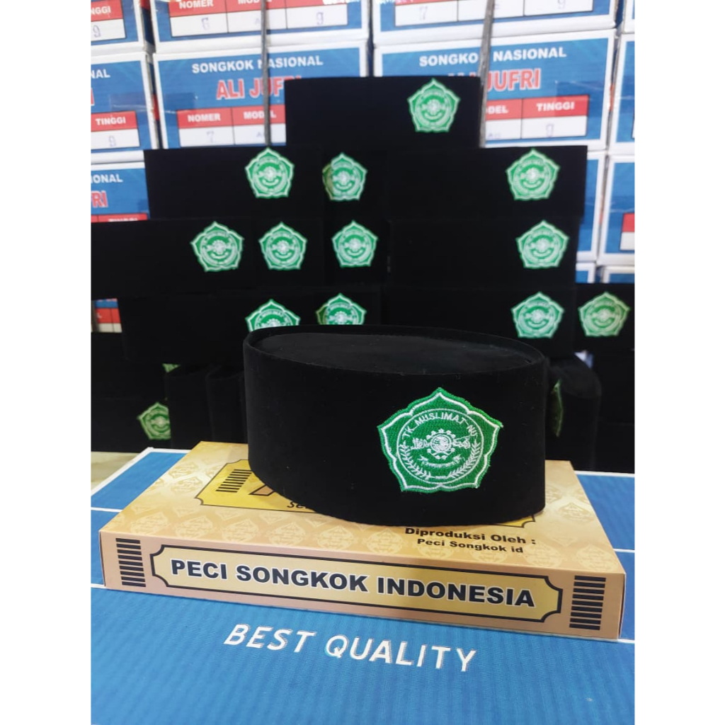 CUSTOM SONGKOK PECI BORDIR LOGO