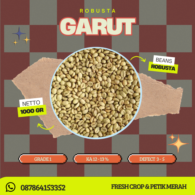 Green Bean Robusta Garut | Biji Kopi Mentah 1Kg