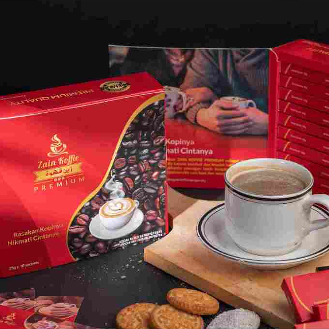 ZAIN KOFFIE Box isi 10 Sachet, 1 Sachet untuk 2 kali minum. Exp Maret 2028