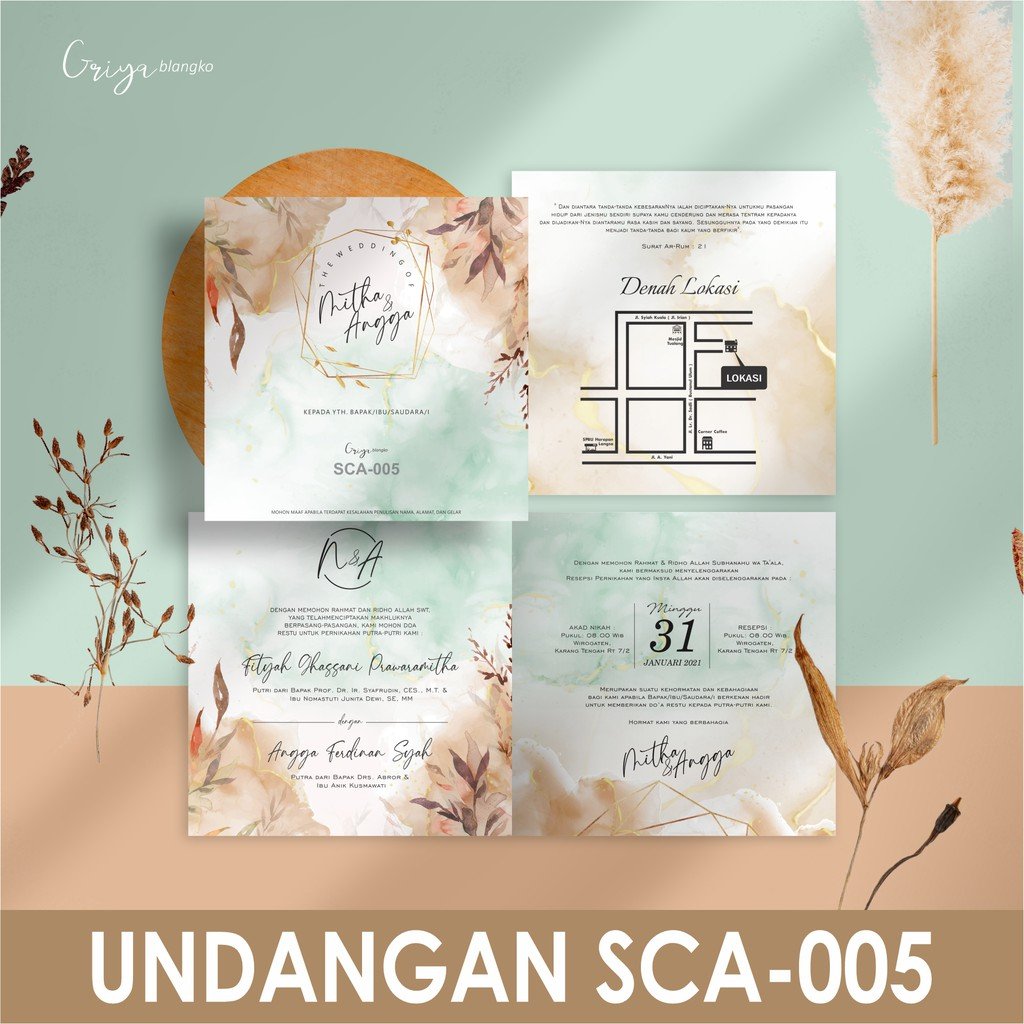 SCA 005 Blanko Undangan | Blangko Undangan | Undangan Murah | GRIYA SERI 3