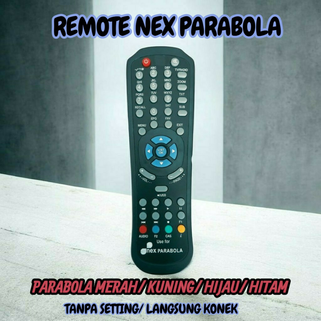TANPA SETTING- COD Remote STB Nex Parabola Kuning Dangdut / Remot Set Top Box NexParabola Kuning Dan
