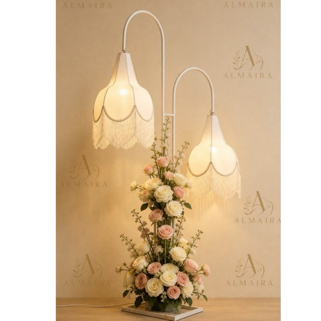 LAMPU HIAS STANDING DEKORASI WEDDING LAMPU DEKORASI BUNGA ESTETIK LAMPU RUANG TAMU CAFE