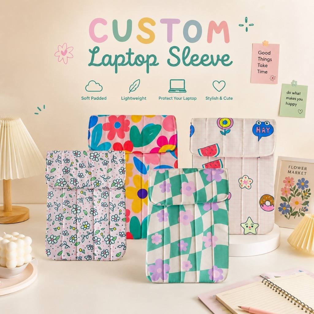 ISTIMEWA - CUSTOM TAS SLEEVE LAPTOP SOUVENIR LUCU CUSTOM TAS LAPTOP