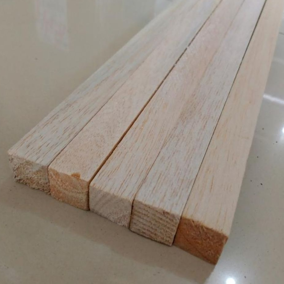 Kayu balsa stick stick 25mm x 25mm x 50cm balsa blok wooden DIY