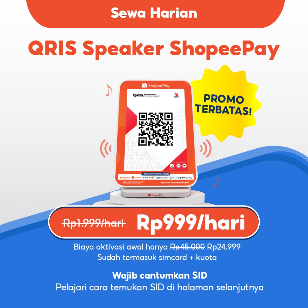 [Sewa Harian] QRIS Speaker ShopeePay