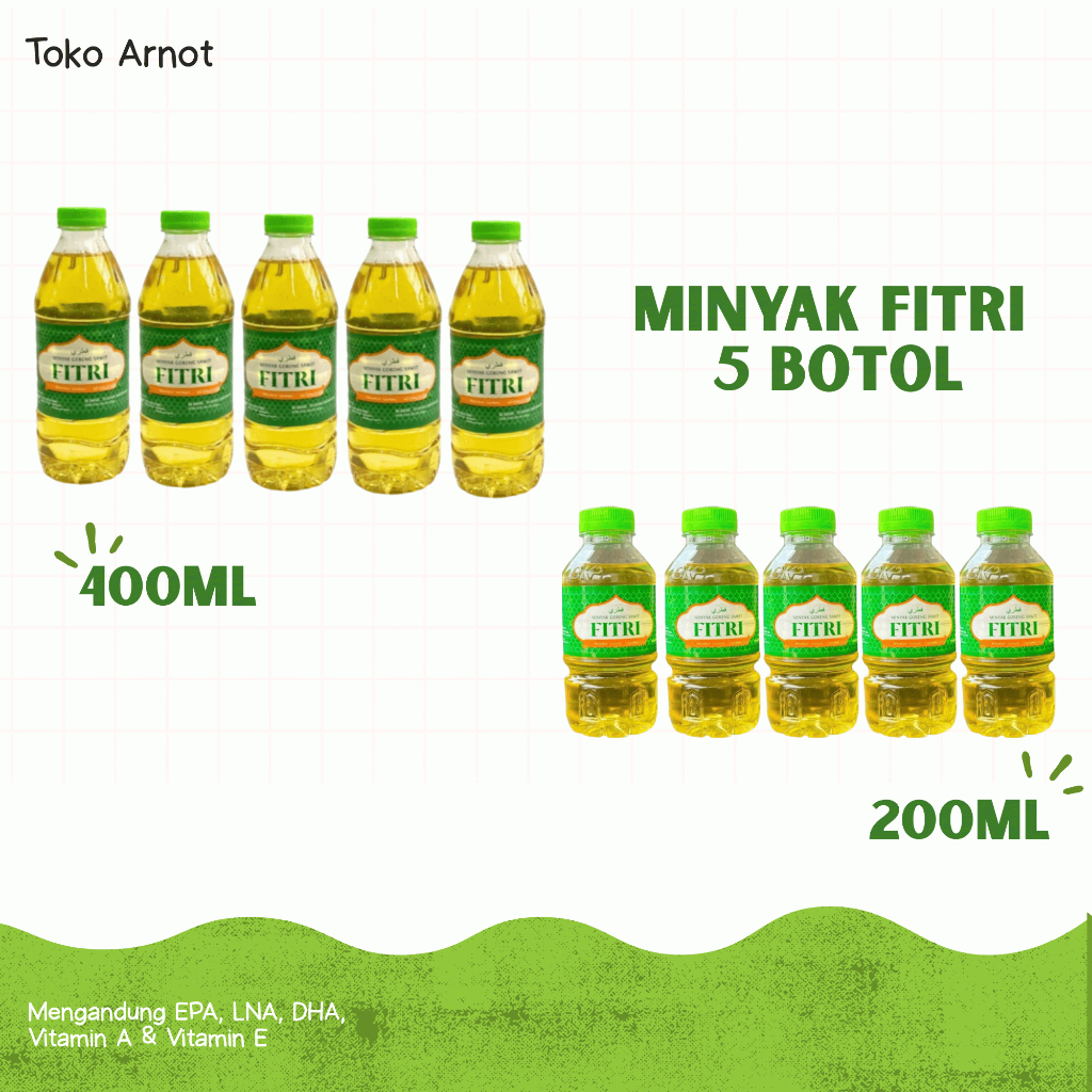 minyak fitri 5 botol / minyak fitri 200ml / minyak fitri 400ml
