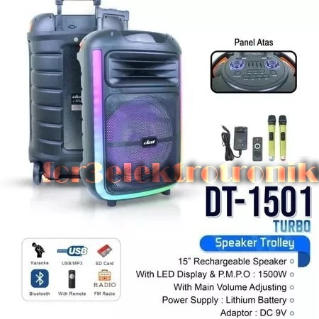 SPEAKER PORTABLE DAT DT 1501 / DT1501 TURBO 15 INCH SPESIFIK ORIGINAL