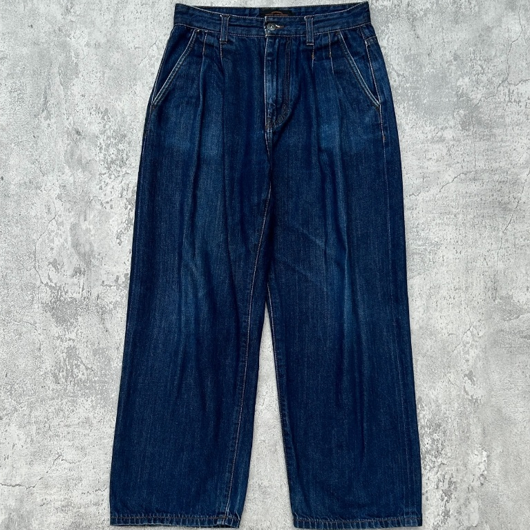 Beslow Indigo Wide-Leg Selvedge Jeans