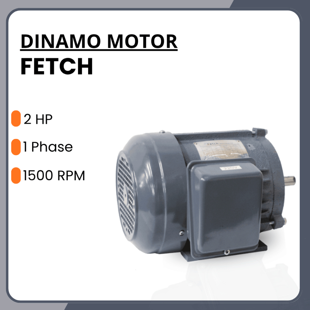 Dinamo Listrik Fetch 2 Hp 1.5 Kw 1 Phase Dinamo B3 4 Pole Frame 90L Dinamo Penggerak FETCH