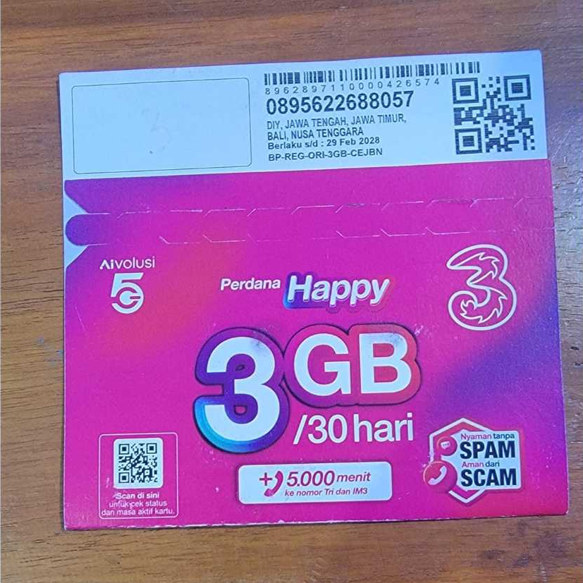 Perdana Three 3 GB exp 2027