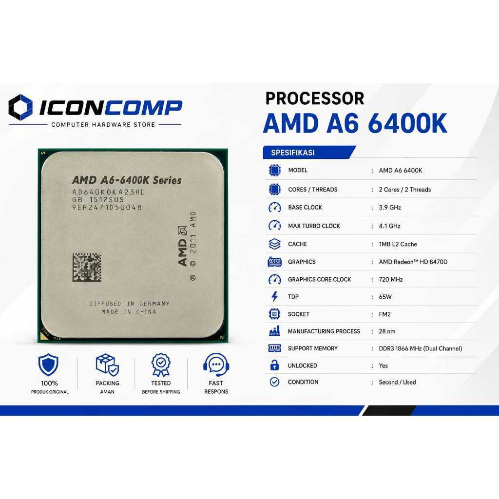 PROCESSOR AMD A6 6400K