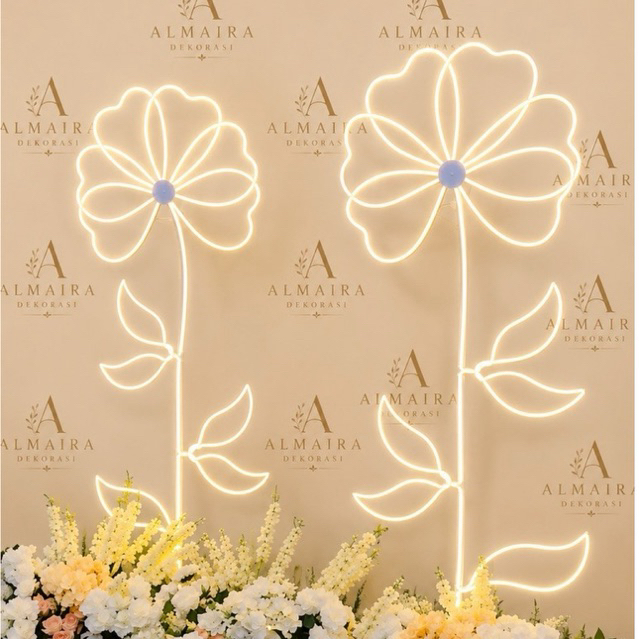 LAMPU BUNGA LED DEKORASI WEDDING | LAMPU HIAS JALAN PELAMINAN | LAMPU AISLE WEDDING ESTETIK