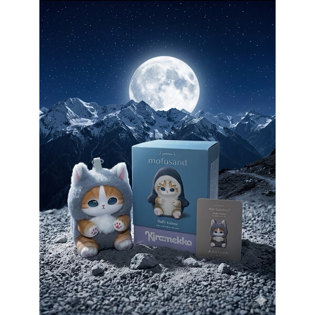 WOLF - Mofusand Kiramekko Fluffy Kittens Plush/Bag Charm/Keychain [Selected]